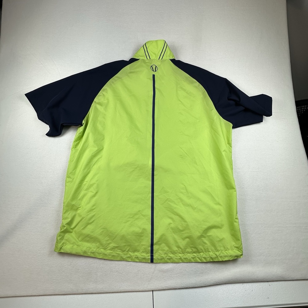 Sunice Westchester Wind Shirt Mens Large Green Blue Golf Pullover Lightweight - Picture 4 of 12